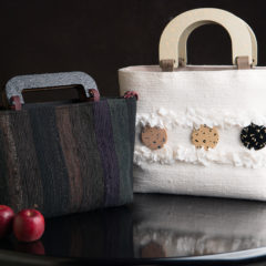 津軽裂き織りバック・漆手タイプ