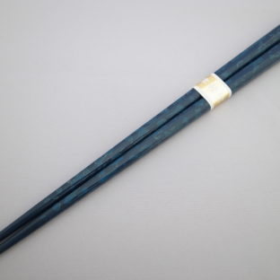【イシオカ工芸】　箸　大　津軽塗　唐塗ブルー