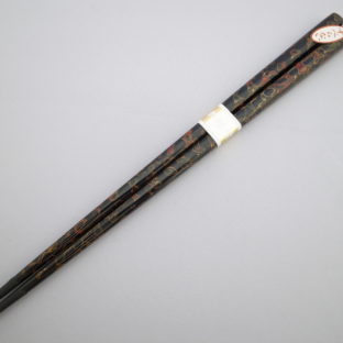 【イシオカ工芸】　すべらない箸　大　津軽塗　唐塗呂上