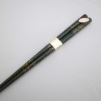 すべらない箸中梨子地青黒