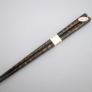 【イシオカ工芸】　すべらない箸　中　津軽塗　唐塗呂上