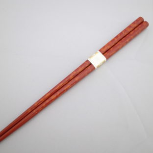 【イシオカ工芸】　箸　中　津軽塗　唐塗レッド