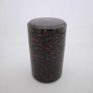 【イシオカ工芸】　面取茶筒　津軽塗　唐塗呂上