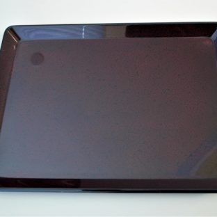 【イシオカ工芸】　長手盆　尺1寸　津軽塗　ななこ塗黒上