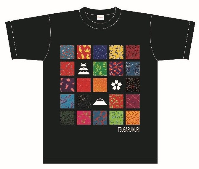 Tシャツ津軽塗角