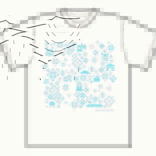 【春光堂】オリジナルTシャツ　こぎん刺し模様　弘前