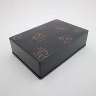 【イシオカ工芸】　名刺入　津軽塗　唐塗梨子地黒上