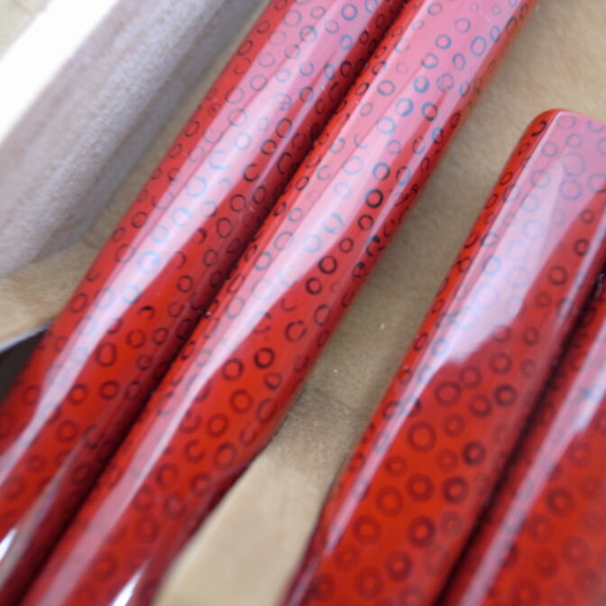 夫婦箸桐箱入ななこ赤2