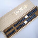 夫婦箸桐箱入ななこ紺1