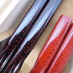 夫婦箸桐箱入ななこ黒・赤2