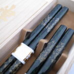 夫婦箸桐箱入青梨黒2