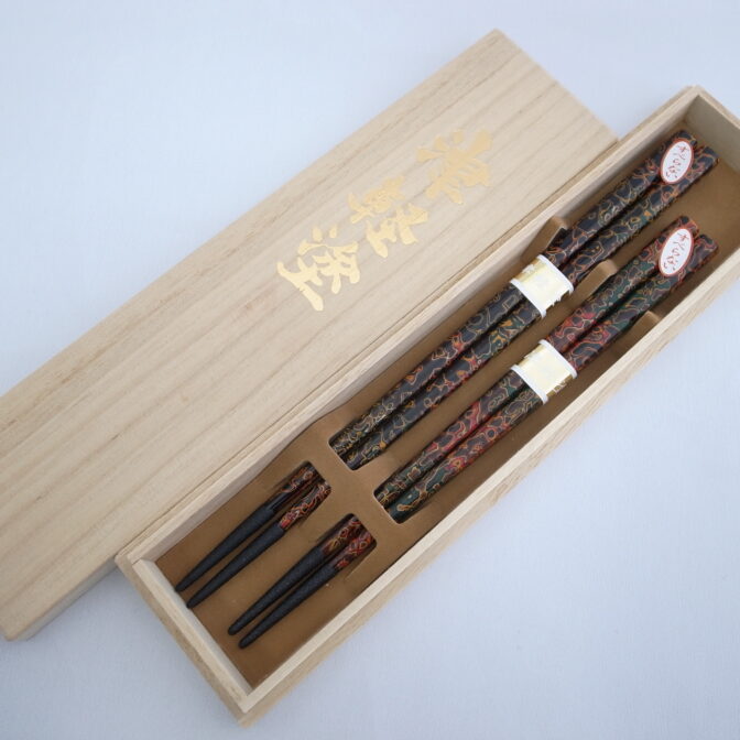 すべらない夫婦箸桐箱入呂上1