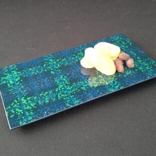 【BEAMSコラボ商品】　平皿　木製　ブラックウォッチ柄