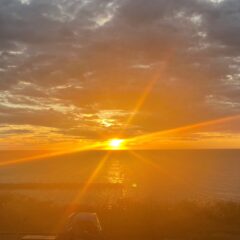 夕日が素敵でした！鰺ヶ沢の夕日